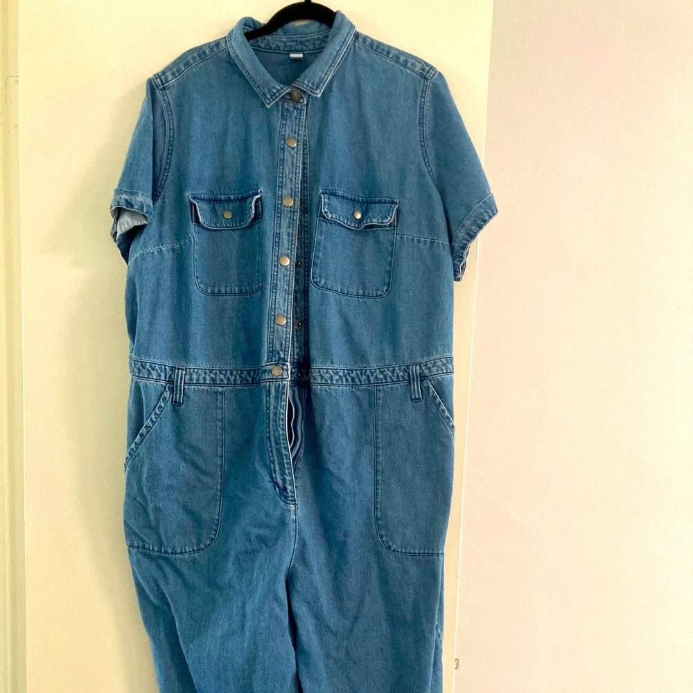 Old Navy Short sleeve denim jumpsuit 3x